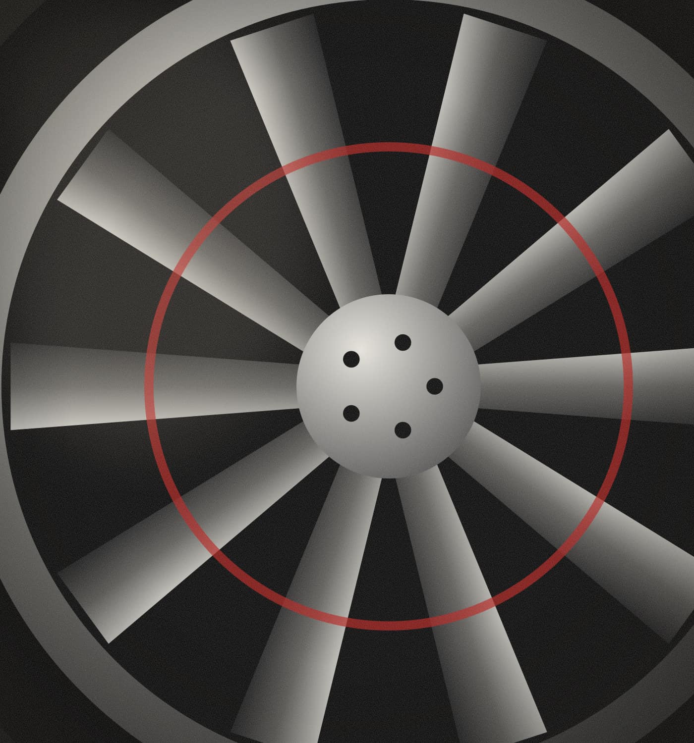 Close-up of a ten-spoke wheel
